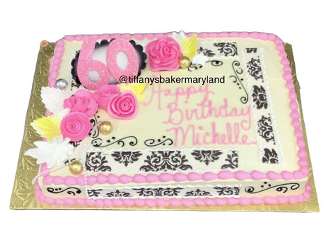 Milestone 60th Birthday Sheet Cake