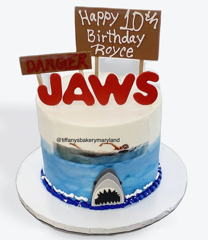 Round 3 Layer eight inch Cake - Jaws