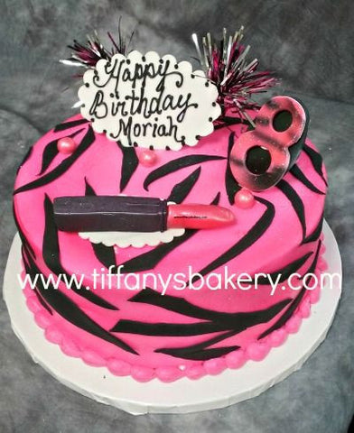 Zebra Fondant Round