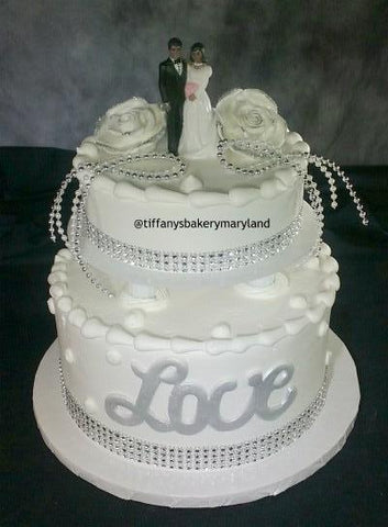 Courthouse Quickie Round Wedding Cake - 2 Days Notice Required
