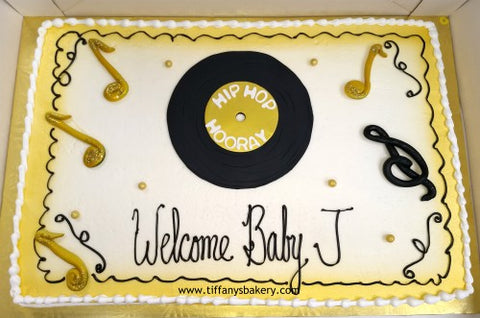 Record on Sheet Cake