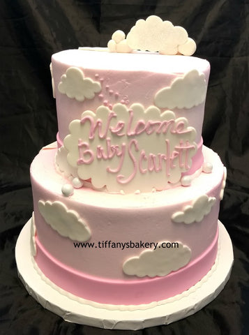 Round Celebration Tier Cake - 6" and 8" Round Baby Shower