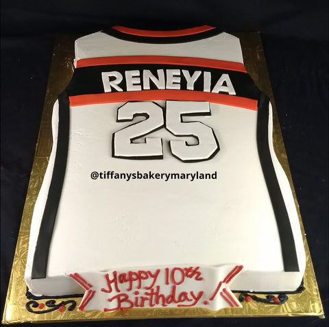 Basketball Jersey Cutout Full Sheet Cake