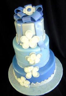 Kira Rolled Fondant Wedding Cake