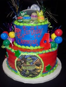 Ninja Turtle Celebration Tier Cake