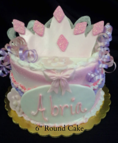 Crown on 6" Round Cake