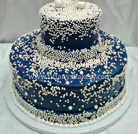 Midnight Blue Celebration Tier Cake