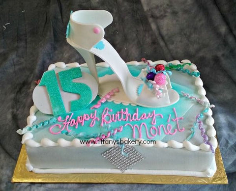 Quinceanera Stilletto Sheet Cake