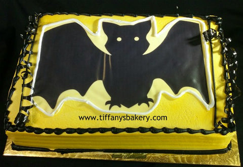 Bat Sheet Cake with Edible Image Layon