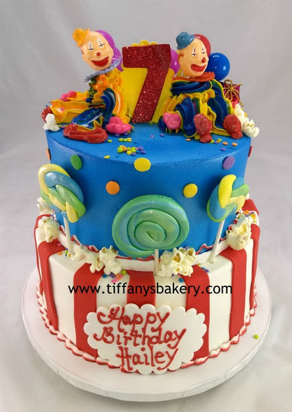 Clowns on a Celebration Tier Cake