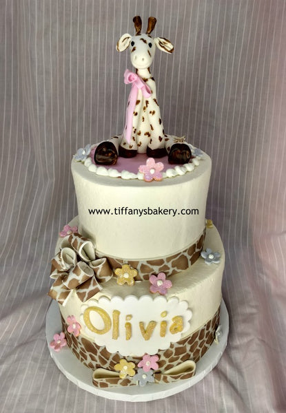 Giraffe Celebration Tier Cake
