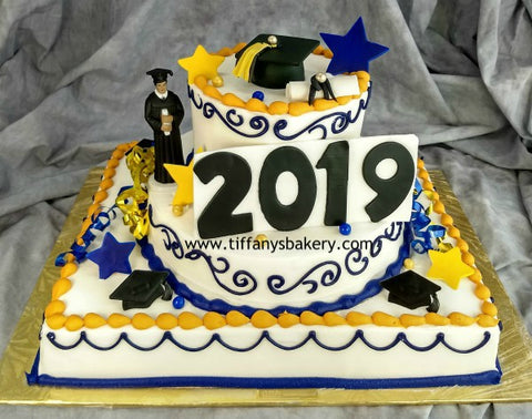 Half Sheet with 10" Single Layer and 6" Double Layer Cake - 2021 Grad
