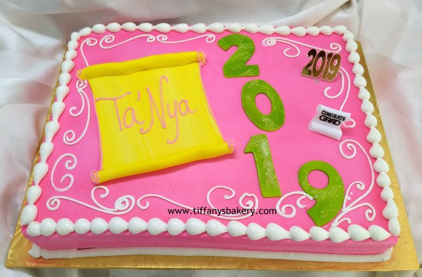 Grad Scroll Open Sheet Cake