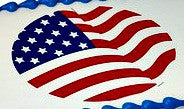American Flag Edible Image Layon #20910 - Round