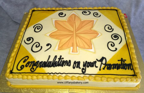 Military Promotion Clover Rank Sheet Cake
