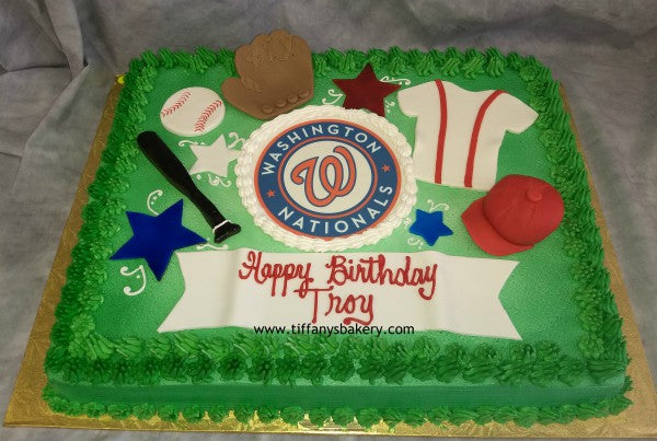 Baseball Sheet Cake - Washington Nationals