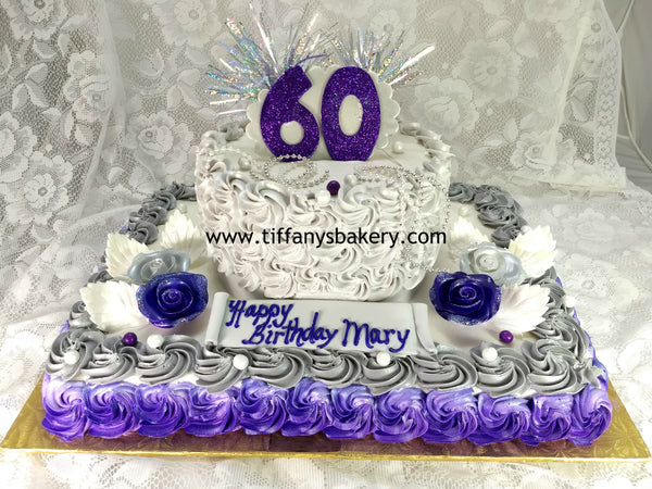Rosette Half Sheet with 8 Inch Round Cake