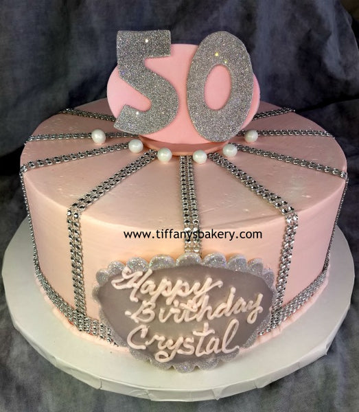 Bling Strips on Round Cake