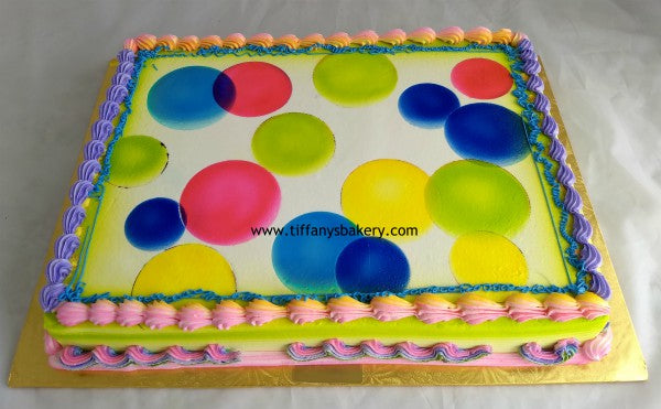 Circle Design on  Sheet Cake